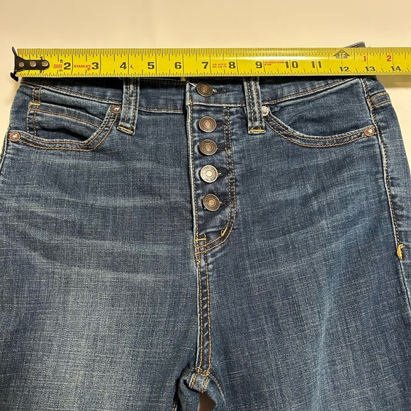 Free people we the free  Flare Jeans button fly bell bottom boho size 26- Blue - Picture 11 of 14